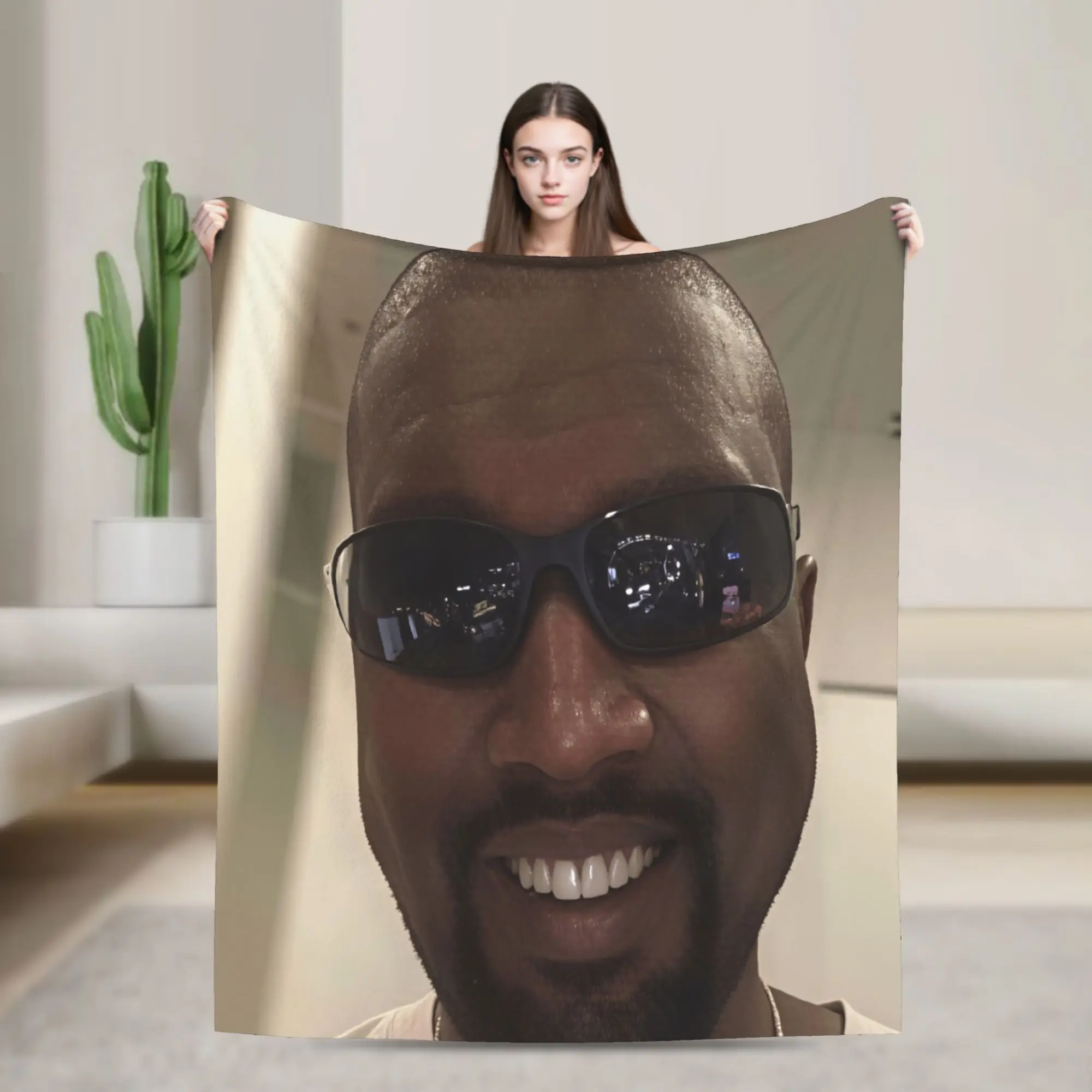 Kanye West Meme Blanket Quality Super Soft  Throw Blanket Winter Girls Boys Couch Chair Sofa Bed Print Bedspread
