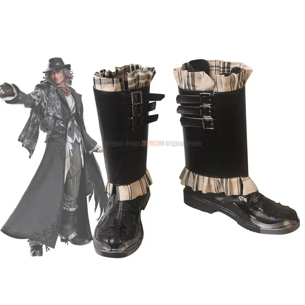 

Обувь Ardyn Lucis Caelum для косплея FFinal FFantasy 15, ботинки для косплея Ardyn Izunia, черные туфли на заказ, любой размер