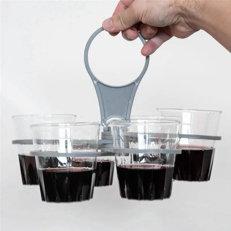 

ABKU-5Pcs Складная вращающаяся портативная стеклянная чашка для кофе, пластиковый портативный держатель для чашек, 6 палочек, подъемник для чашек.