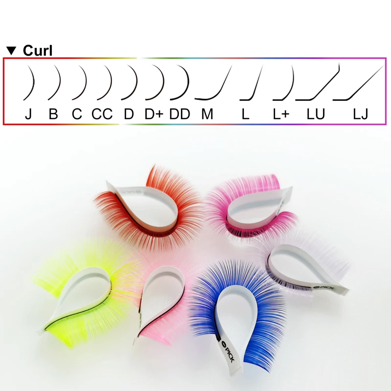 Color Eyelashes Extension Makeup High Quality Soft Natural Mix Lashes Extension  Mink Faux Neon Lash Extensions Maquiagem