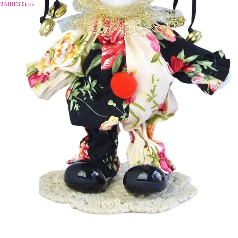 C9GB Artistique Porcelain Doll Collectible Toy Bowknot Harlequin Figure poupée en porcelaine unique