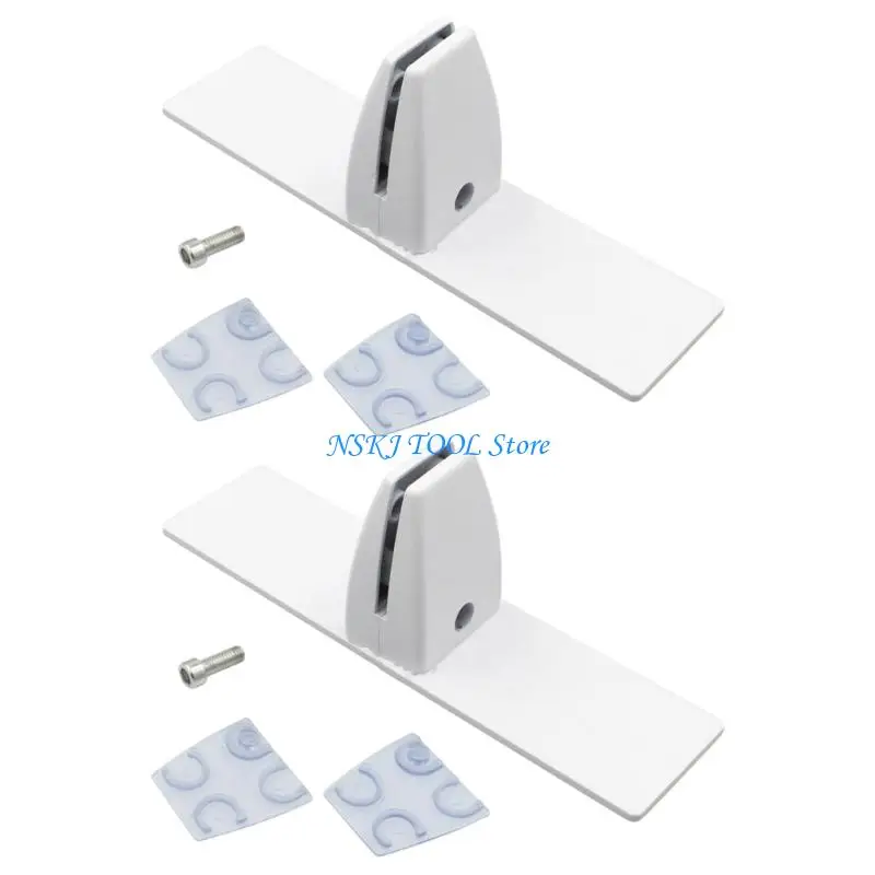 L8RC Fireplaces Screen Holder Brackets Feet Replacement Fireplaces Metal Base Bracket For Winter No Drill Stable Mounting