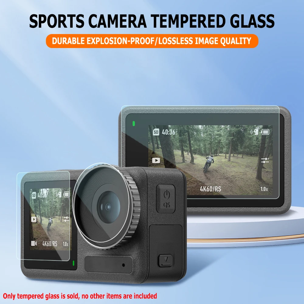 1set 3pcs HD Tempered Glass Screen Protector Camera Lens Film Front Back For DJI Osmo Action 5 Pro 4 3 Pocket3
