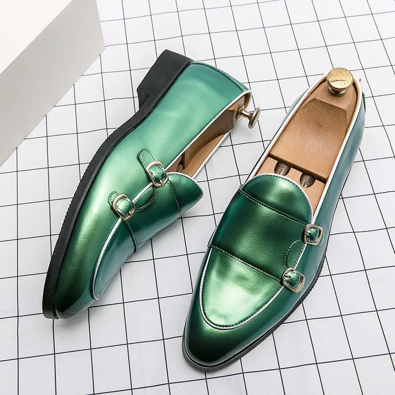 

Double monk strap shoe man PU leather man shoes casual office mens formal shoes loafers suit groom herrenschuhe elegant