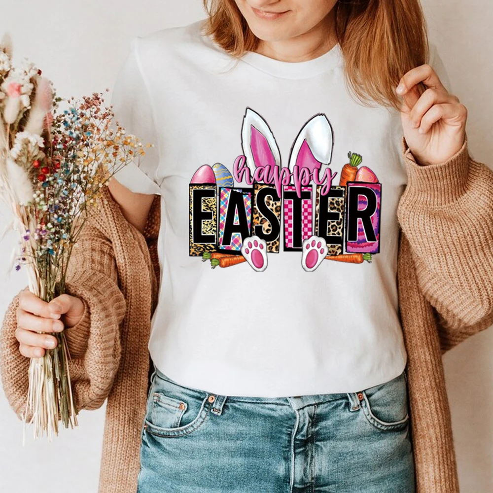 女性と男性に適した熱転写ステッカー、かわいいにんじんウサギ、DIY装飾、ウサギ、6個