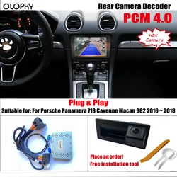 For Porsche Panamera 718 Cayenne Macan 982 2016 ~ 2018 Original Screen Plug & Play HD Front Rear Bakcup Reverse Camera