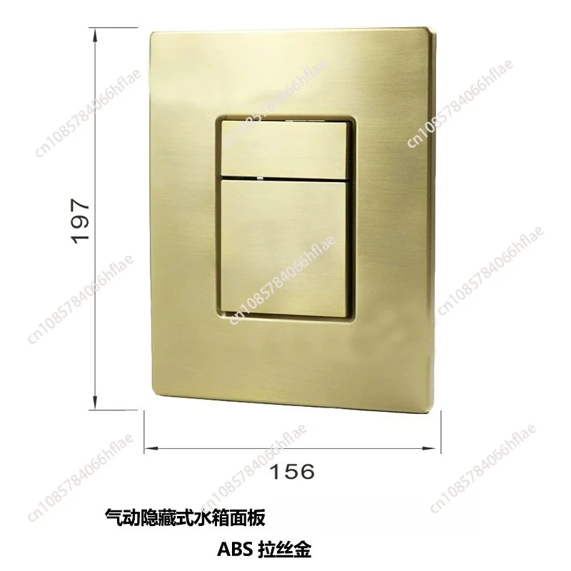 Wall Mounted Concealed Pneumatic Toilet Flush Valve Invisible Water Tank Flushing Panel Replacement Pneumatic Control Plate
