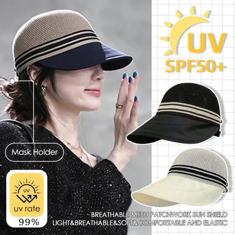 Outdoor Hollow Fishermen Cap UV Protection Wide Brim Sunscreen Sun Hat Fashion Korean Sports Bucket Hat Hiking Fishing Unisex