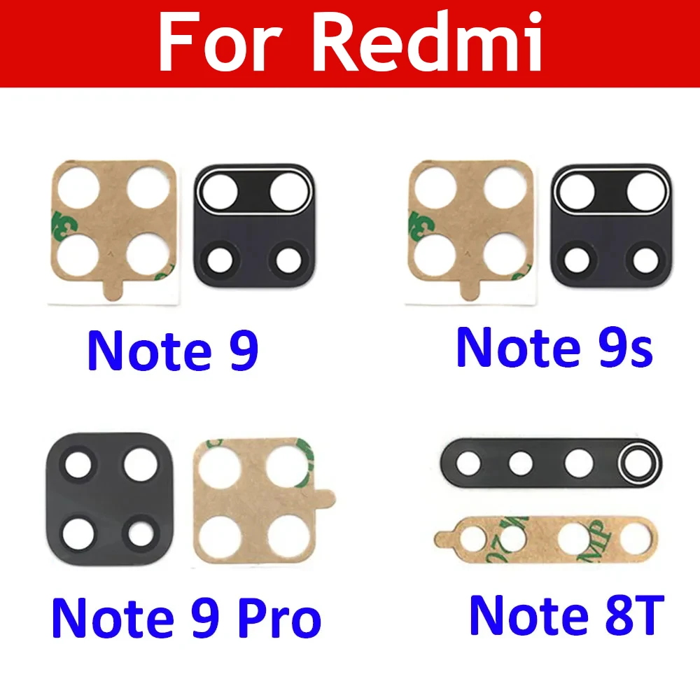 2Pcs/Lot Rear Back Camera Glass Lens For Redmi Note 9S 9 10 8 Pro 9 9A 9C 10s 5G Camera Lens For Xiaomi Mi Note 10 Lite 10T Pro