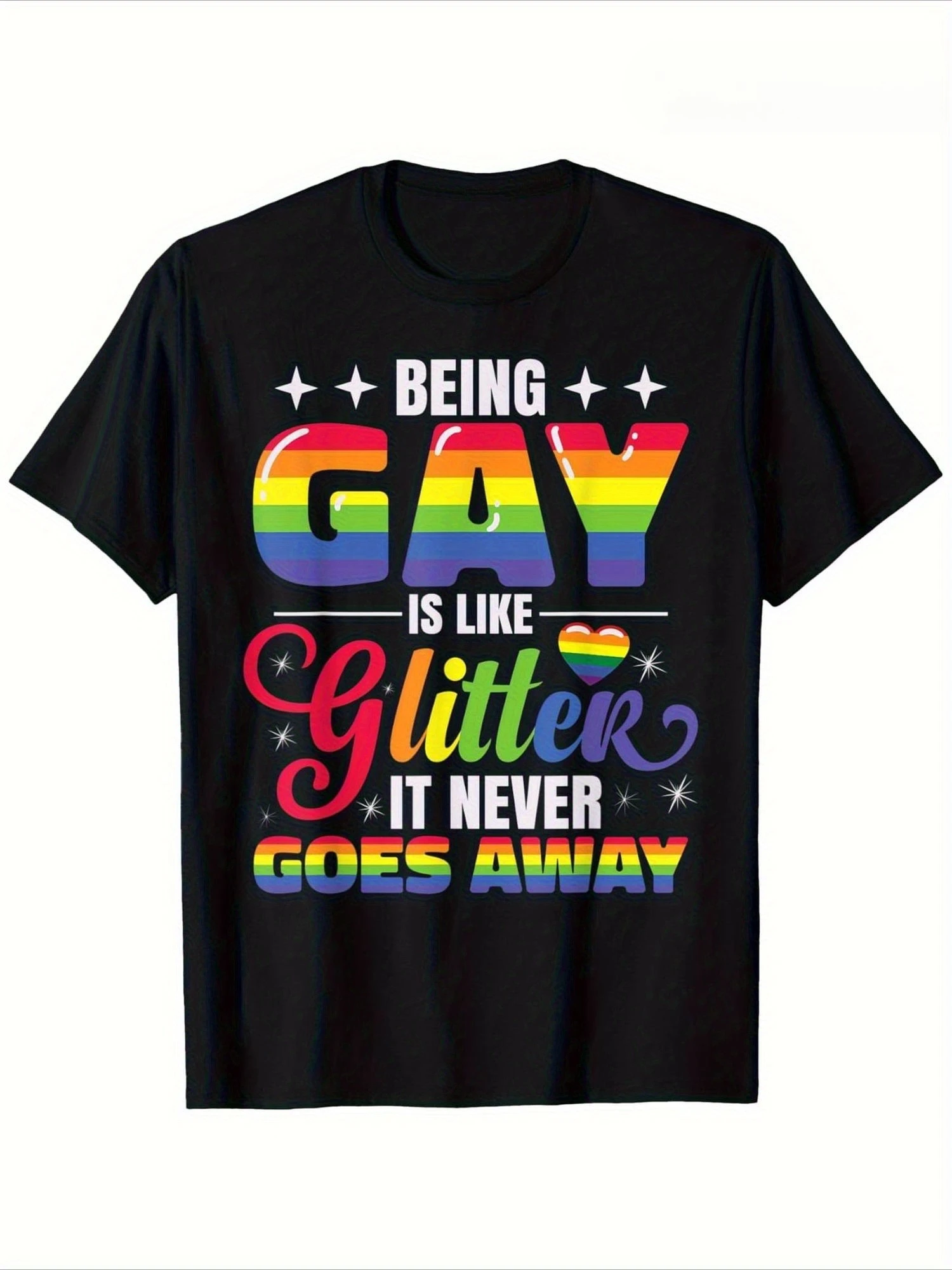 Colorful Graphic T-Shirt for Unisex LGBTQ Pride Month Vintage Women Men Crew Neck Short Sleeve GAY Celebrating Pride Culture Tee