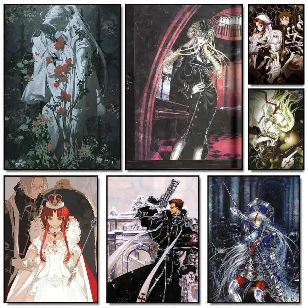 anime T-Trinity Blood-D Painting Calligraphy Artwork for Home Bedroom Office Wall Decoration Gift