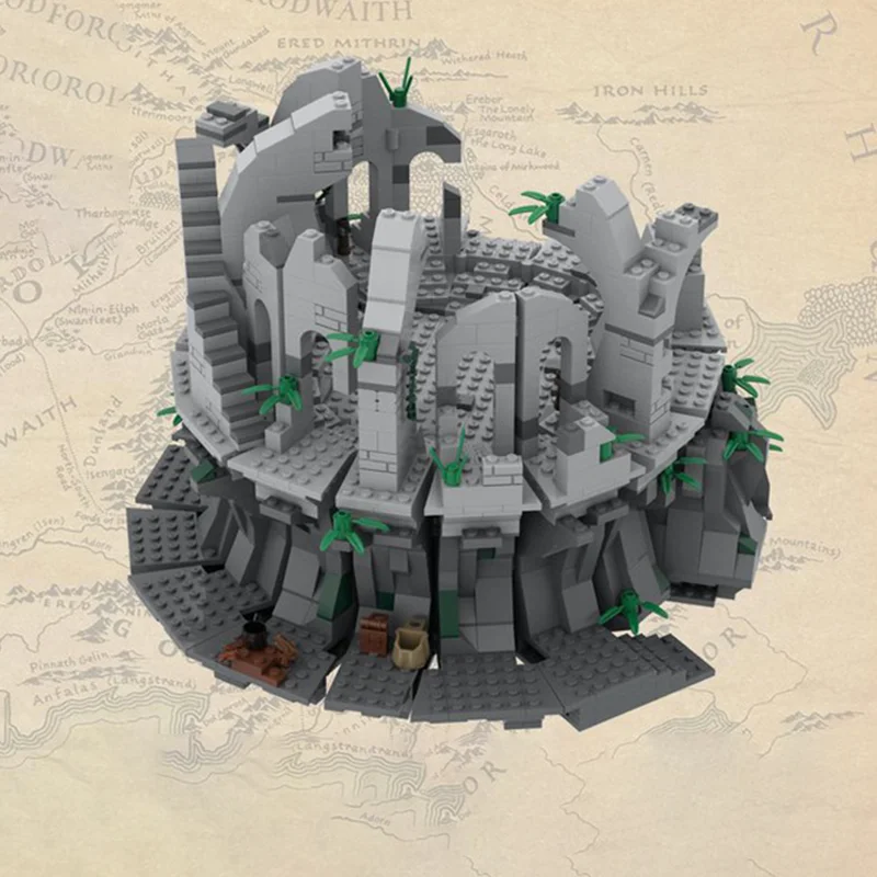 1569pcs MOC Weathertop - Amon Sul The Hobbit Lord The Rings The Rings Model Building Blocks Christmas Gift Toy Collection Craft