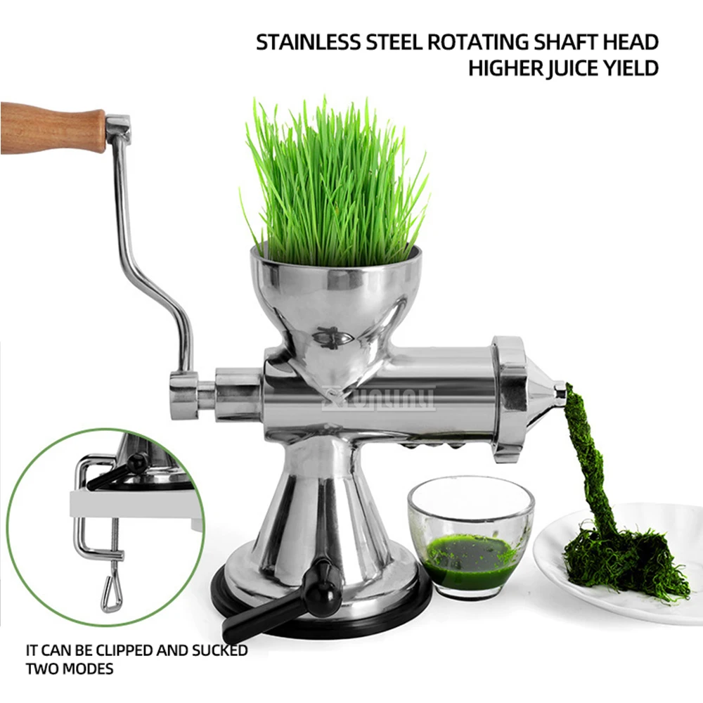 Manual Fruit Press Extractor Fresh Juicer Stainless Steel  Wheatgrass Squeezer Vaso Batidora De Mano