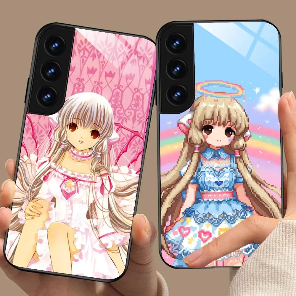 

Anime Chobits Chii Glass Mobile Phone Case for Samsung Galaxy A56 55 54 53 52 51 36 35 34 23 16 15 5G Colorful Cover