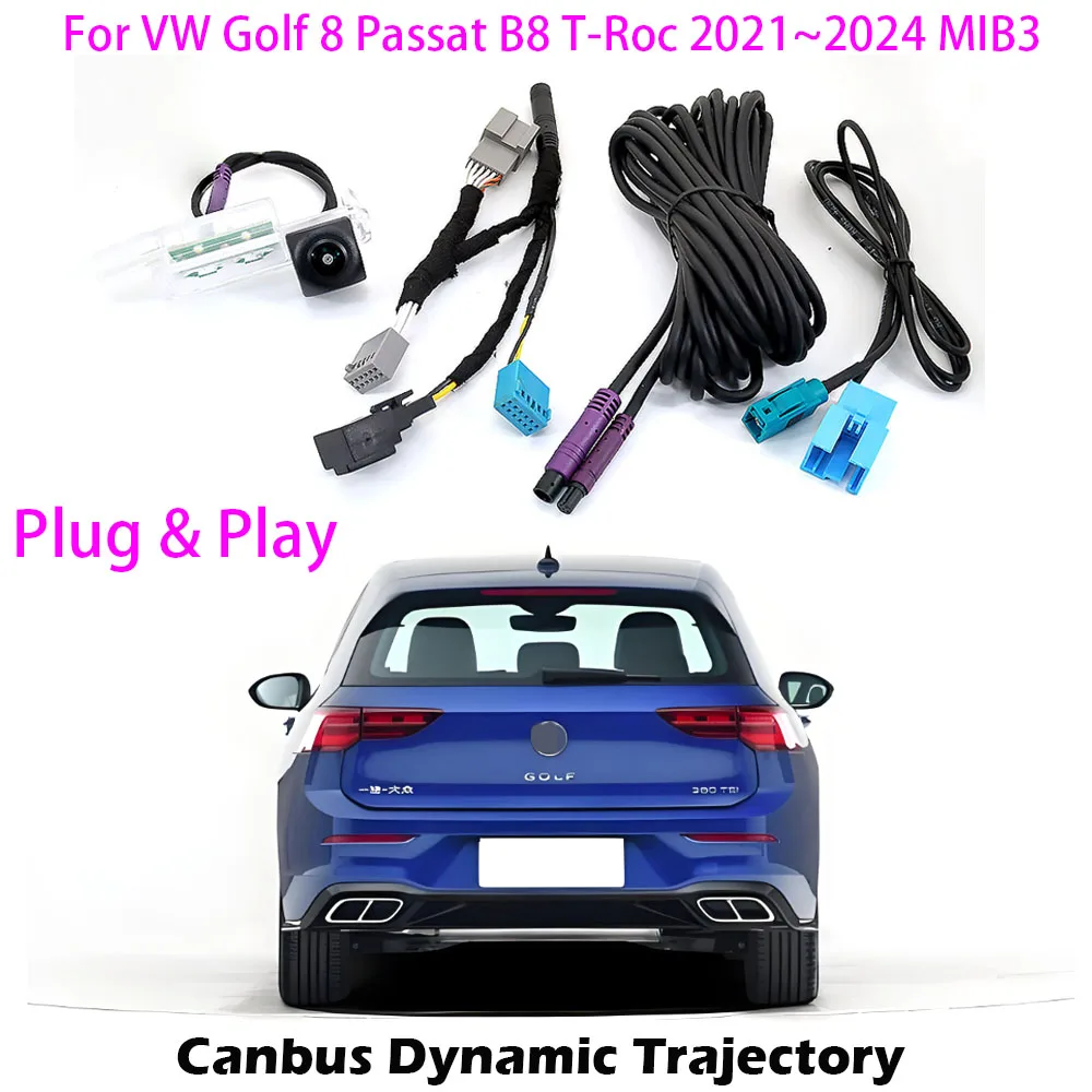 canbus-dynamic-trajectory-reverse-camera-for-vw-golf-8-passat-b8-t-roc-2021~2024-mib3-head-unit-oem-screen-plug-play-no-coding