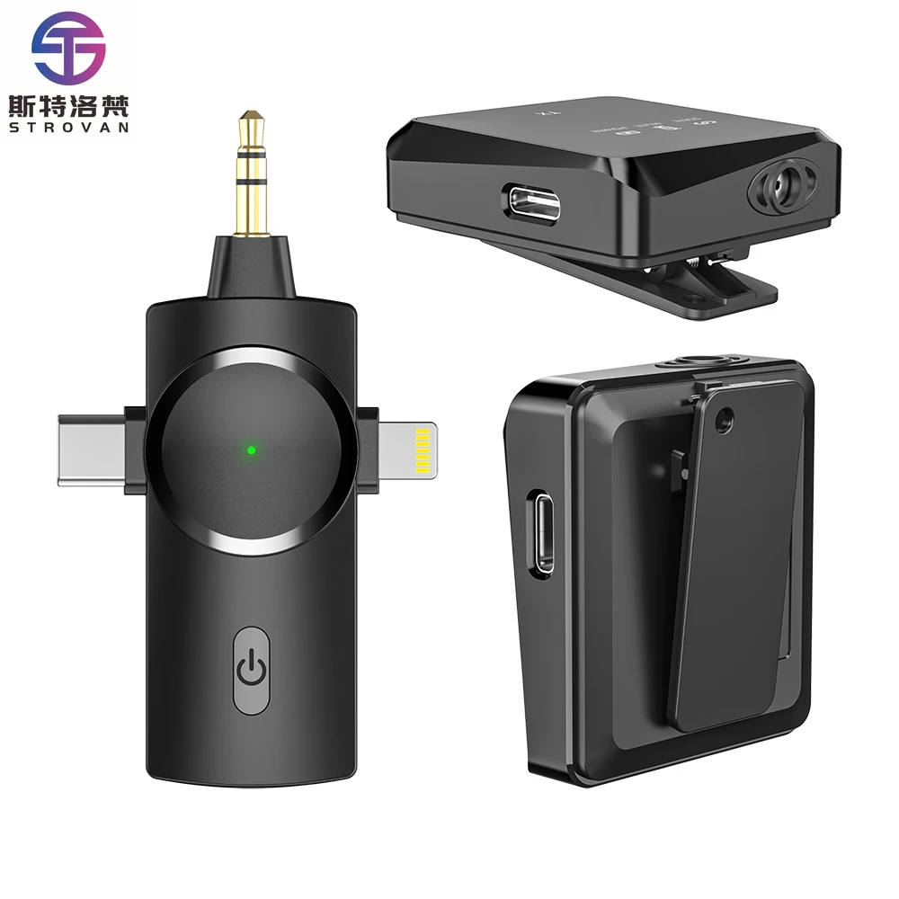 

Advanced Wireless Microphone Set With Dual Interfaces, Auto Pairing for IOS Android Devices