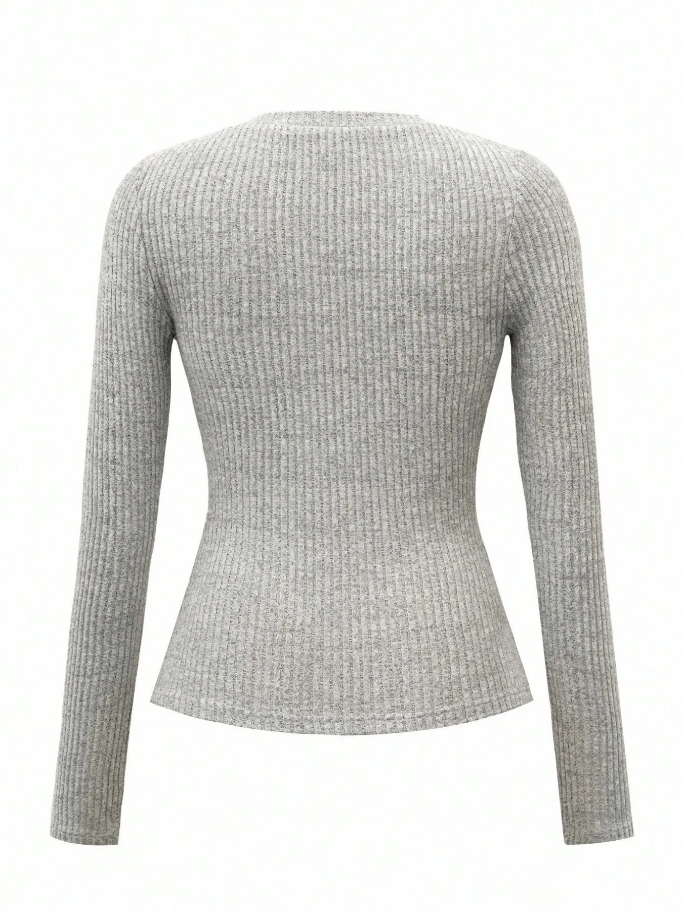 2025 Herbst Winter Neue Mode Damen Tops Spitze Knopf Einfarbig Form Anliegende Sexy T-Shirt Y2k Kleidung – Detail 10