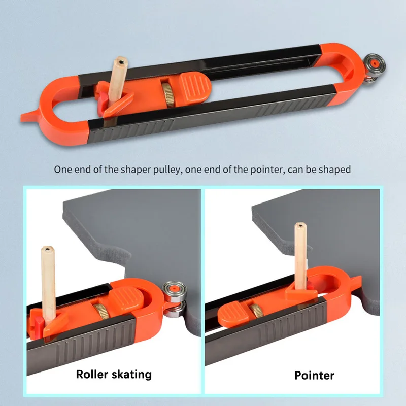 Imagem -05 - Perfil Scribing Régua com Lock Contour Gauge Tool Precise Scribe Tool Carpintaria Edge Corner Measuring Profile Duplicator