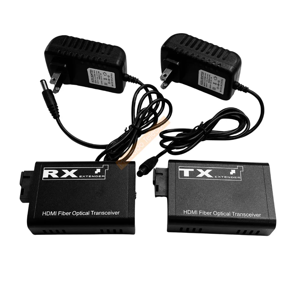 3Km HDMI Fiber Extender ผ่านสายเคเบิลไฟเบอร์ออปติก SC เดี่ยว 1080P HDMI เป็นเครื่องส่งสัญญาณวิดีโอไฟเบอร์ออปติก