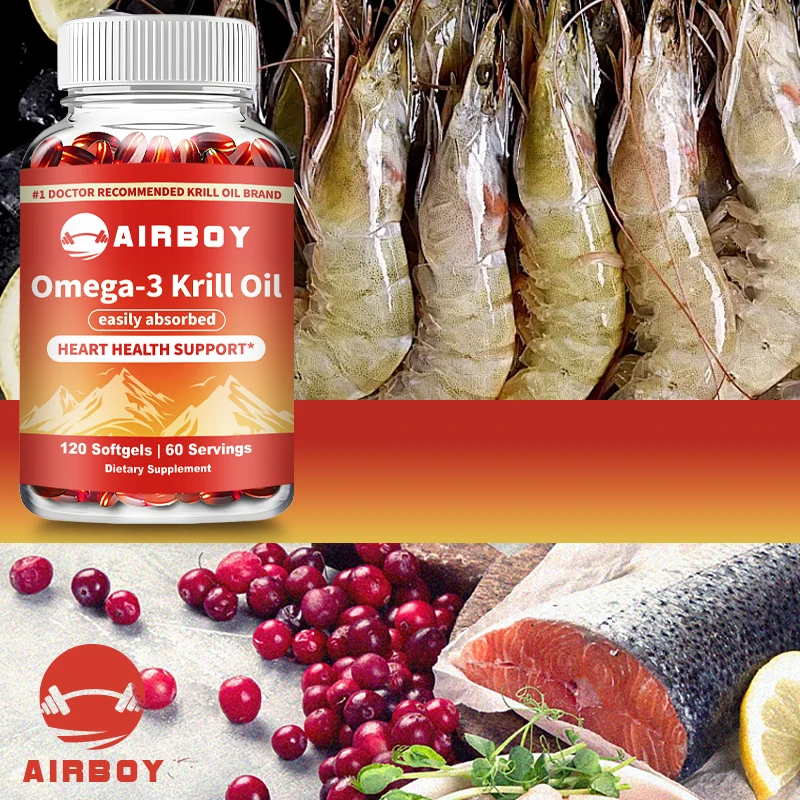 Omega-3 Krill Oil - Supports Heart, Brain, Joint and Eye Health