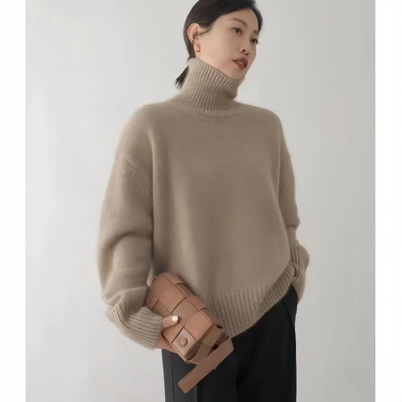 

Long Sleeve Turtleneck Pullover Sweater Women Knitted Shirts Autumn Winter Fashion Female Knit Tops Knitwear Casual Sweaters