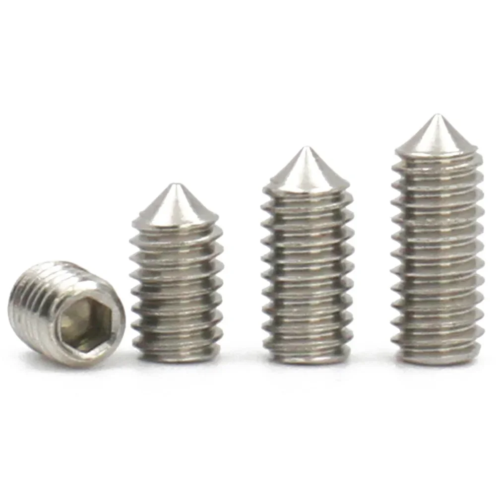 5-20pcs 304 Stainless Steel M2.5 M3 M4 M5 M6 M8 M10 M12 Hex Hexagon Socket Allen Cup Point Grub Screw Set Screw Bolt DIN914