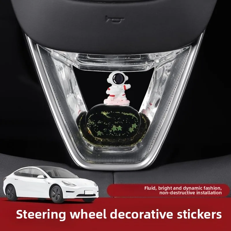 

Tesla Model Y Model 3 Highland Steering Wheel Dynamic Sequin Decoration Accessories Interior