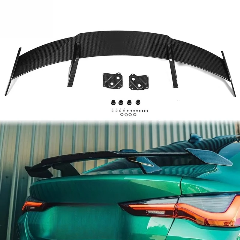 Style Dry Carbon Fiber Rear Wing Aerodynamic for G80 M3 G82 G83 M4 M Performance Spoiler Trunk Wing Aero Splitter