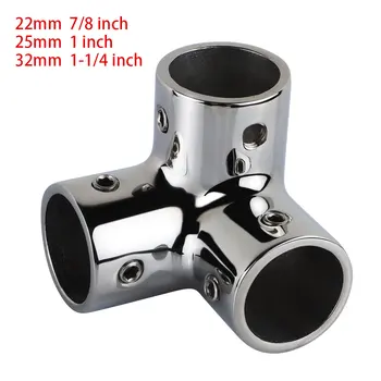 22Mm/25Mm/32Mm Boot 90 Graden 3-weg Hoek Elleboogbuis Pijpconnector 316 Roestvrijstalen Scheepshardware Leuningfittingen
