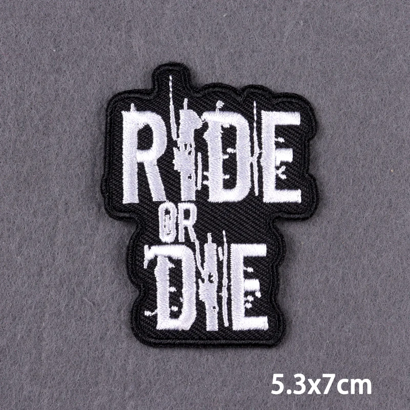 Schwarzer Aufnäher mit Slogan zum Aufbügeln für Kleidung, DIY-Stickerei-Applikation, Bügelbare Aufnäher, DIY-Bügelsticker, Abzeichen – Detail 17