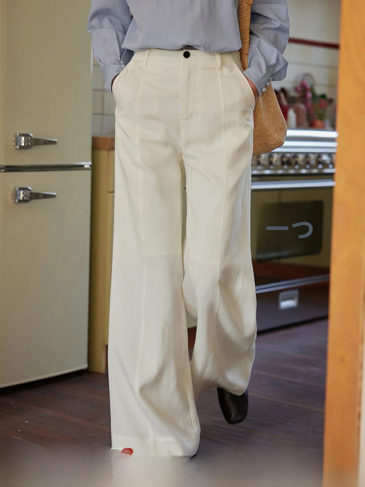 

Solighter High Waist Wide Leg Pants Women's Spring 2026 New Style Refined Trousers Lyrical Fiber Linen Blend Casual Pants
