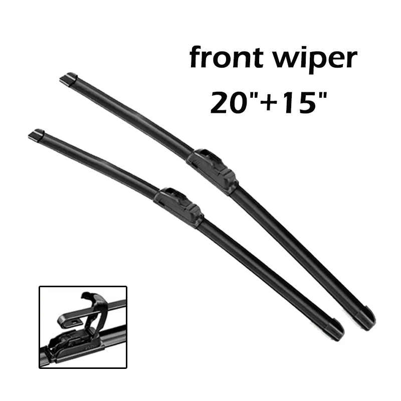 Wiper Front & Rear Wiper Blades Set Kit For Honda Fit Jazz MK1 2002 03 04 05 06 07 2008 Windshield Windscreen Rear Window