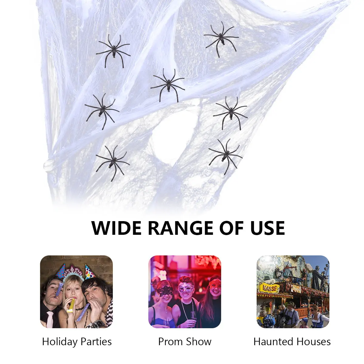 

1Set Realistic Spider Web Set Simulation Spider Halloween Decorations Indoor Outdoor Yard Creepy Haunted House Party Supplies