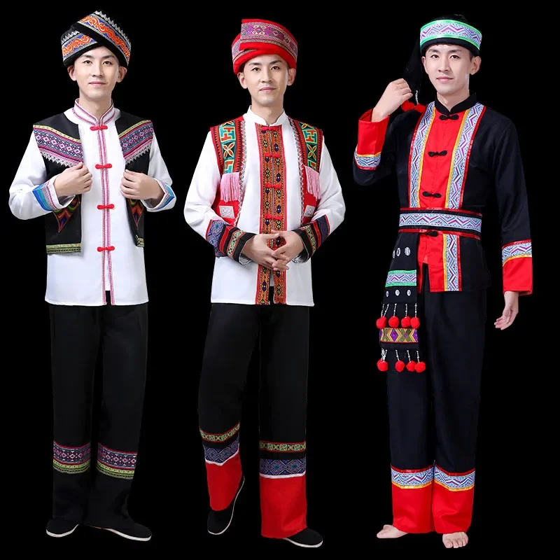 

Traditional Chinese Clothing For Men Stage Performance Dance Costumes China National Clothes