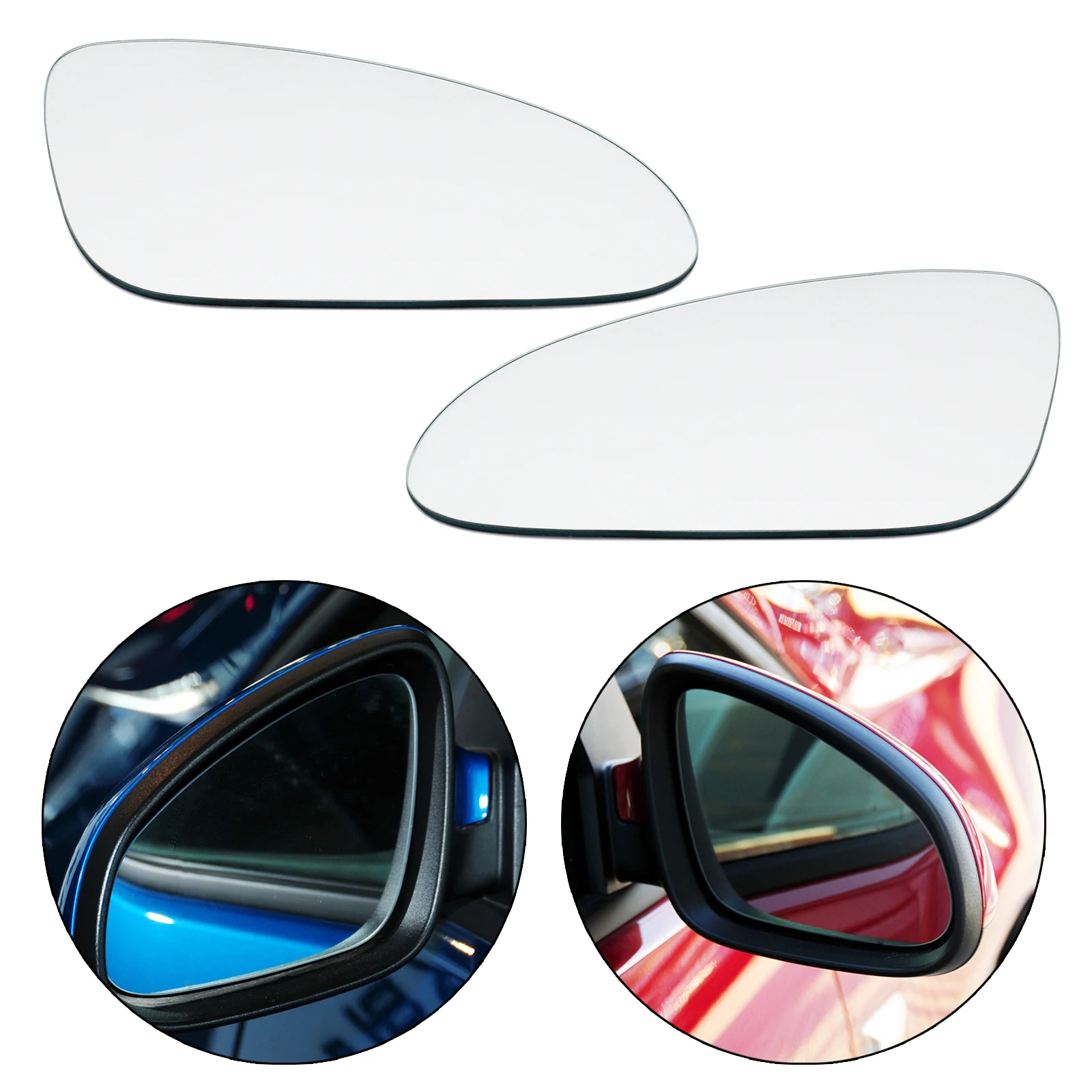 For Opel Vauxhall Astra J 2009-2015 GTC 2012-2018 Adam Wing Mirror Glass Side View Wide Angle Convex Stick On No Based Adhesvie