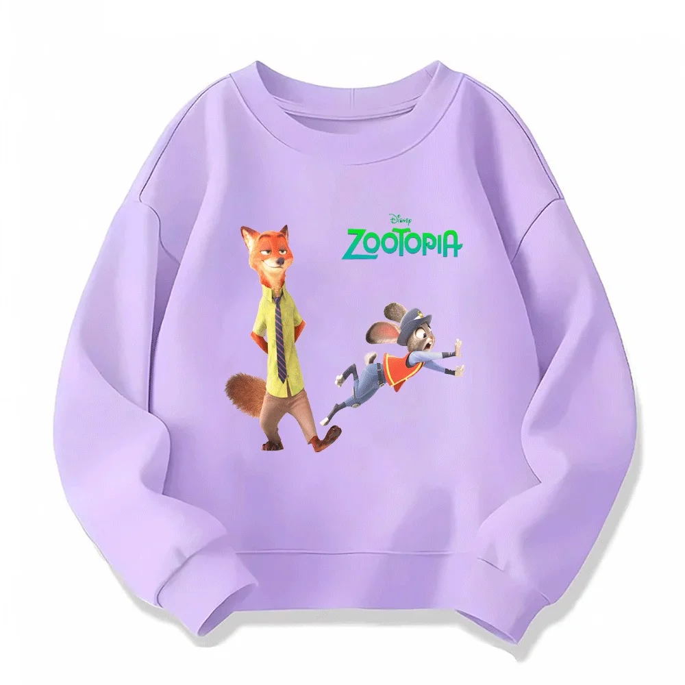 سويت شيرت كاجوال من القطن مطبوع عليه رسوم متحركة على شكل أرنب كريزي أنيمال سيتي للأطفال برقبة دائرية وأكمام طويلة للأولاد والبنات #5