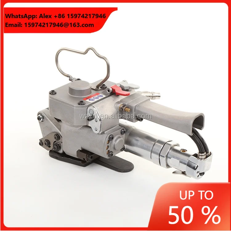 Hand-held Pneumatic Box Pp/pet Strap Packing Strapping Machine XQD19 XQD25 PET Poly Strap Sealless Strapping Machine
