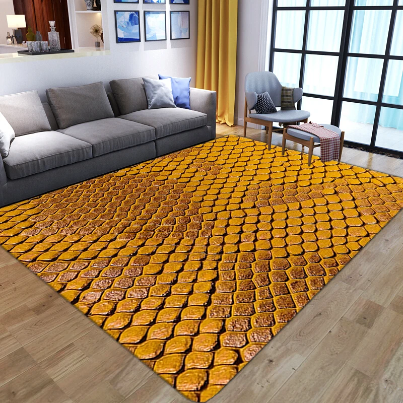 

Трехмерный желтый абстрактный Настенный Коврик для ванной комнаты, нескользящий напольный коврик, декор для гостиной, спальни, мягкий детский игровой коврик
