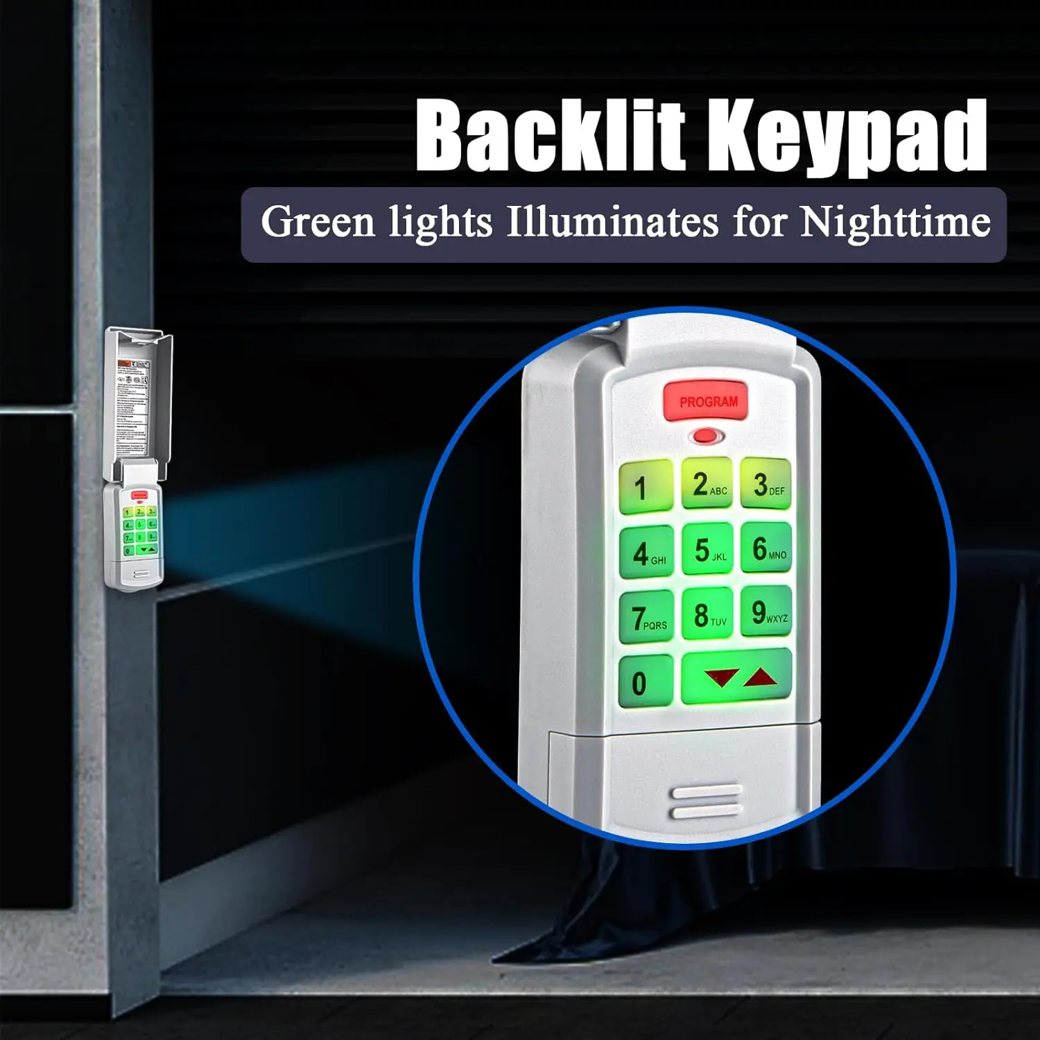 Wireless Garage Door Opener Keypad Compatible with Genie Intellicode&Overhead Door G3T-R, G1T-BX, GITR-3, GIT-1, ACSCTG Type