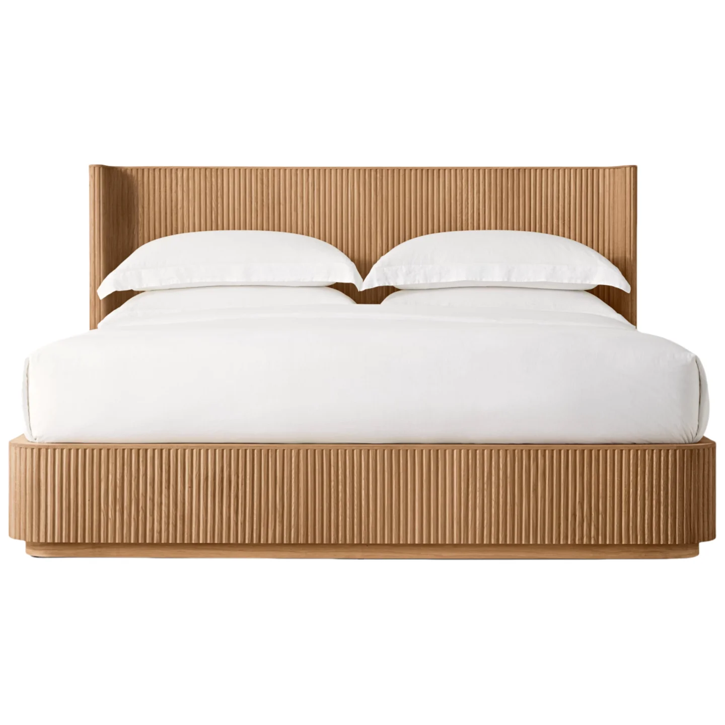 High Quality Luxury Oak Bedroom Furniture, Modern Handmade extra Large Wooden Bed Frame