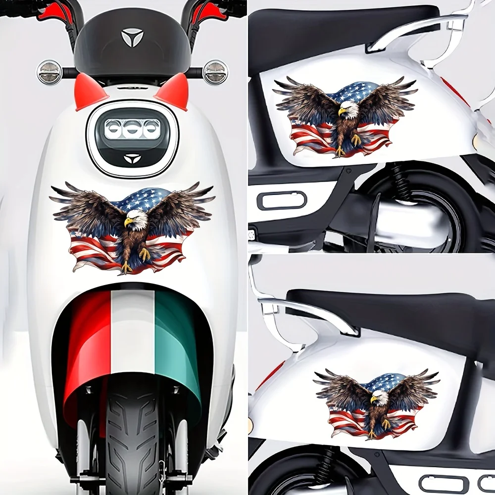 American Whitehead Eagle Flag Car Stickers Waterproof Auto Bumper Rear Window Vinyl Decals Motorcycle Body Cool Decoration