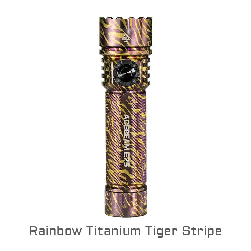 Special Edition Acebeam E75 Quad-core LEDs Colored titanium alloy Flashlight 4500 lumens 260 meters Type C Charging Torch Lamp