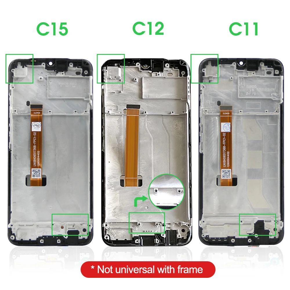 Para oppo realme c11 c15 rmx2185 rmx2180 display lcd 10 montagem da tela de toque substituição para oppo realme c12 display lcd