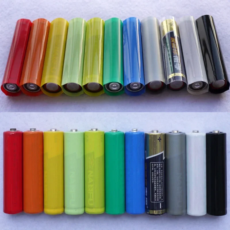 NO.5 AA Battery PVC Heat Shrink Tube  Film Wrap Protect Case Pack Wire Heat Shrink For Batteries  Width 23mm Length 53mm