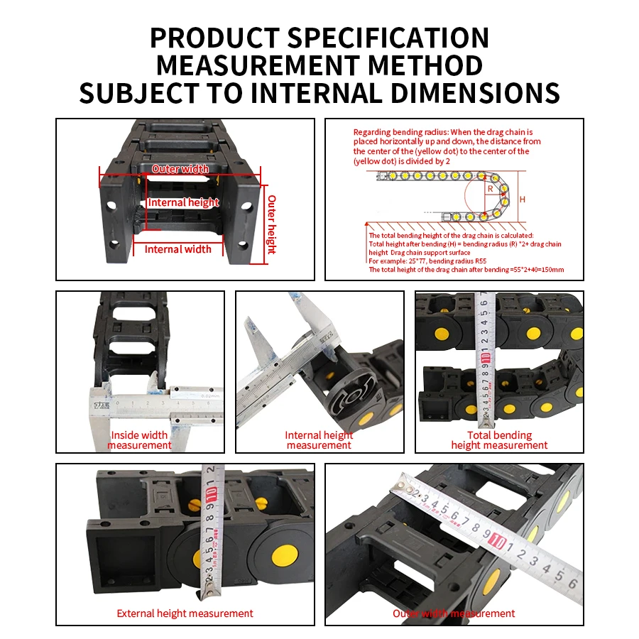 Bridge Cable Chains 7-18 Series 1000mm Wire Transmission Carrier Plastic Drag Towline Transmission Drag CNC Engraving Machine