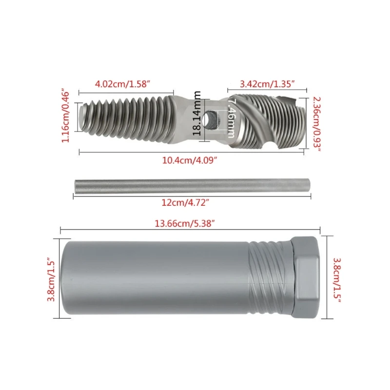 Estrattore rapido e durevole per viti per tubi Viti rotte Strumento per rimuovere tubi acqua Adatto a tubi da e 3/4"
