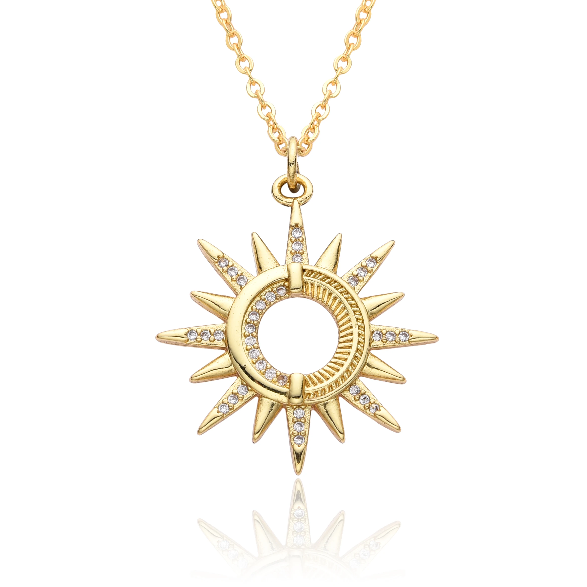 Y2K złoty kolor Solar Solar Charms naszyjnik z cyrkonią sześcienny dla kobiet mężczyźni CZ Choker łańcuszek wisiorek do wyrobu biżuterii akcesoria do majsterszków