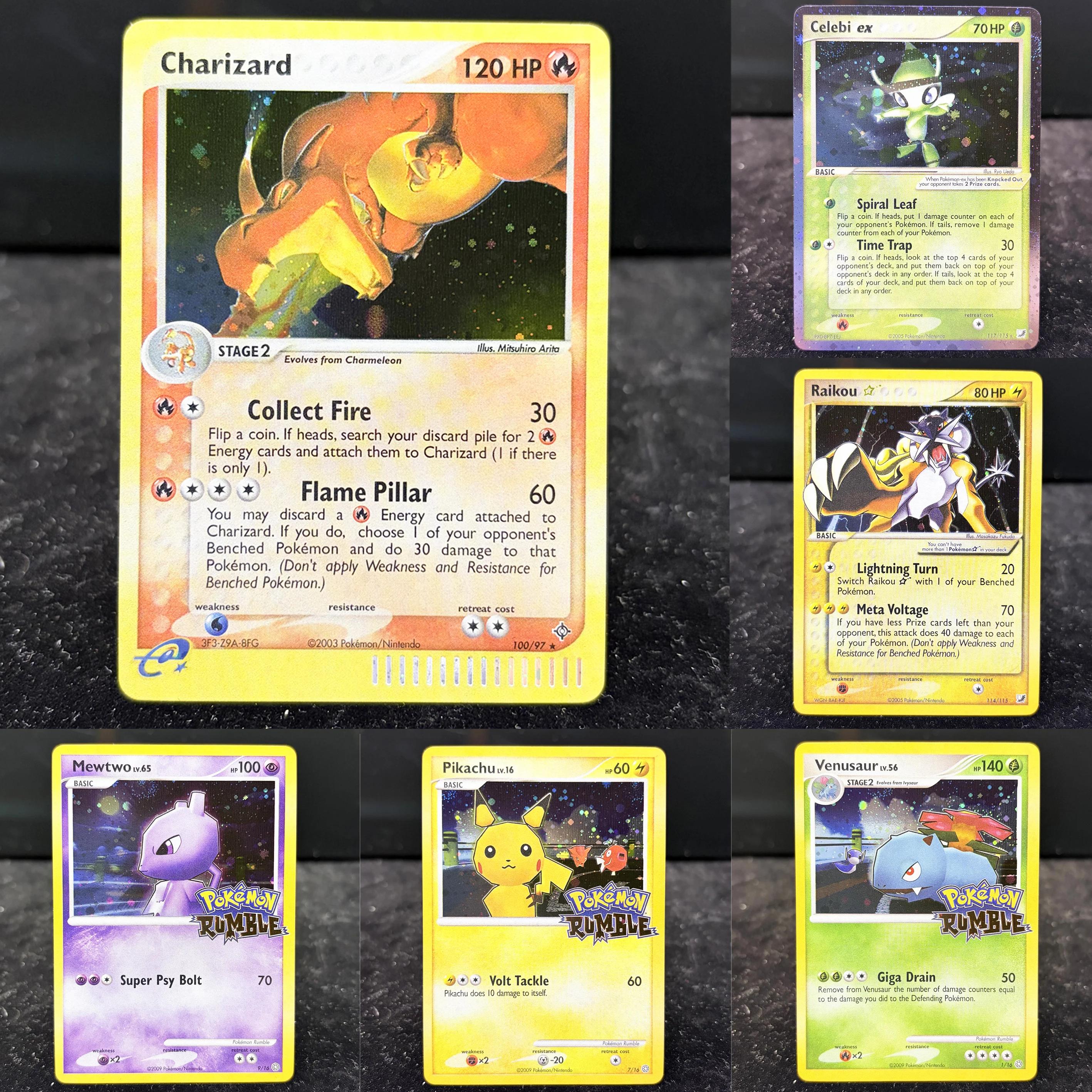 

Коллекционные карты PROXY PKM: Драгон (DR), Чаризард-100, Невидимые Силы Райку Стар-114, Селеби-117, Набор RUMBLE, PTCG, Отборная ретро-коллекция