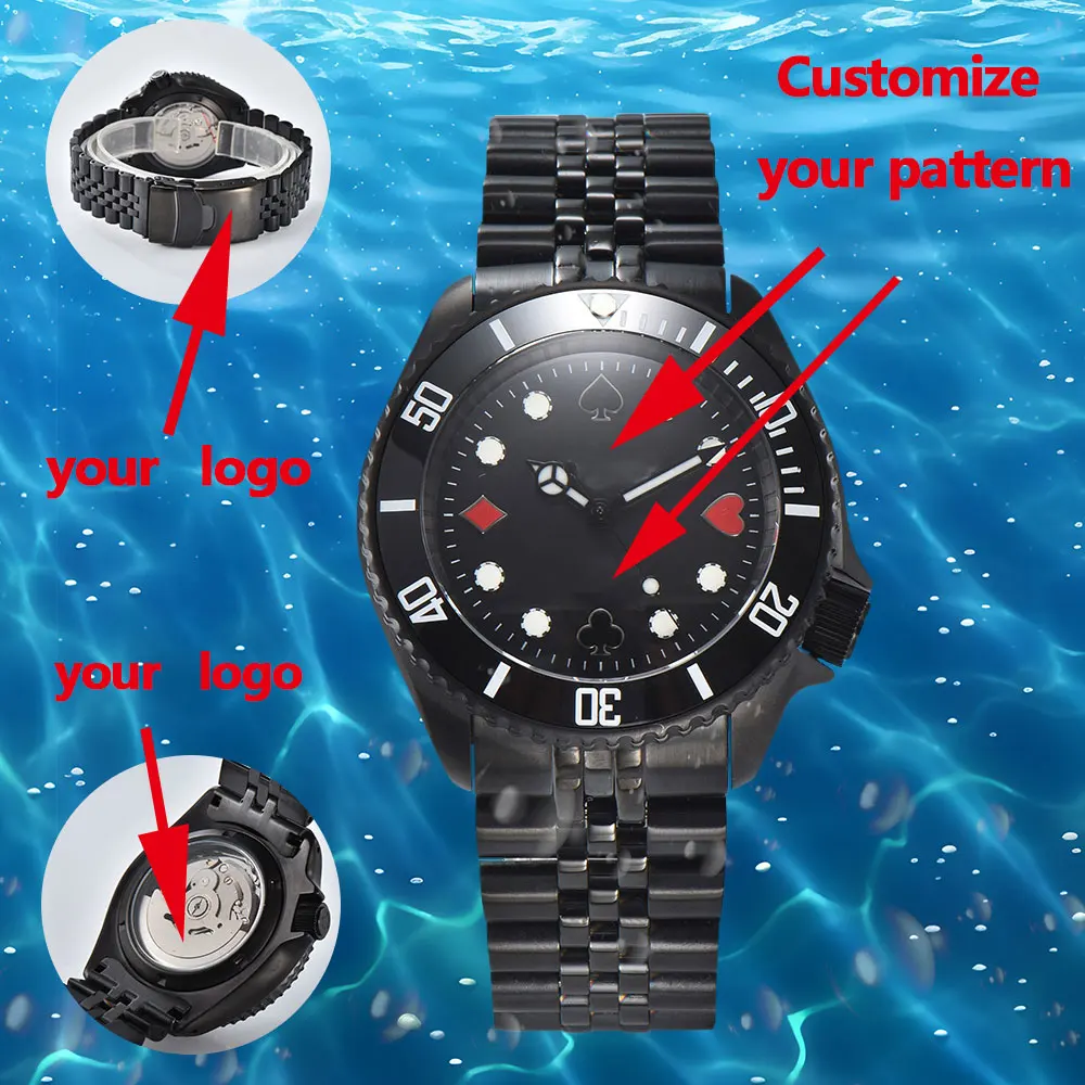 NH35/NH36 automatic mechanical men's watch NH36/NH35 watch new sapphire glass luxury watch stainless steel case