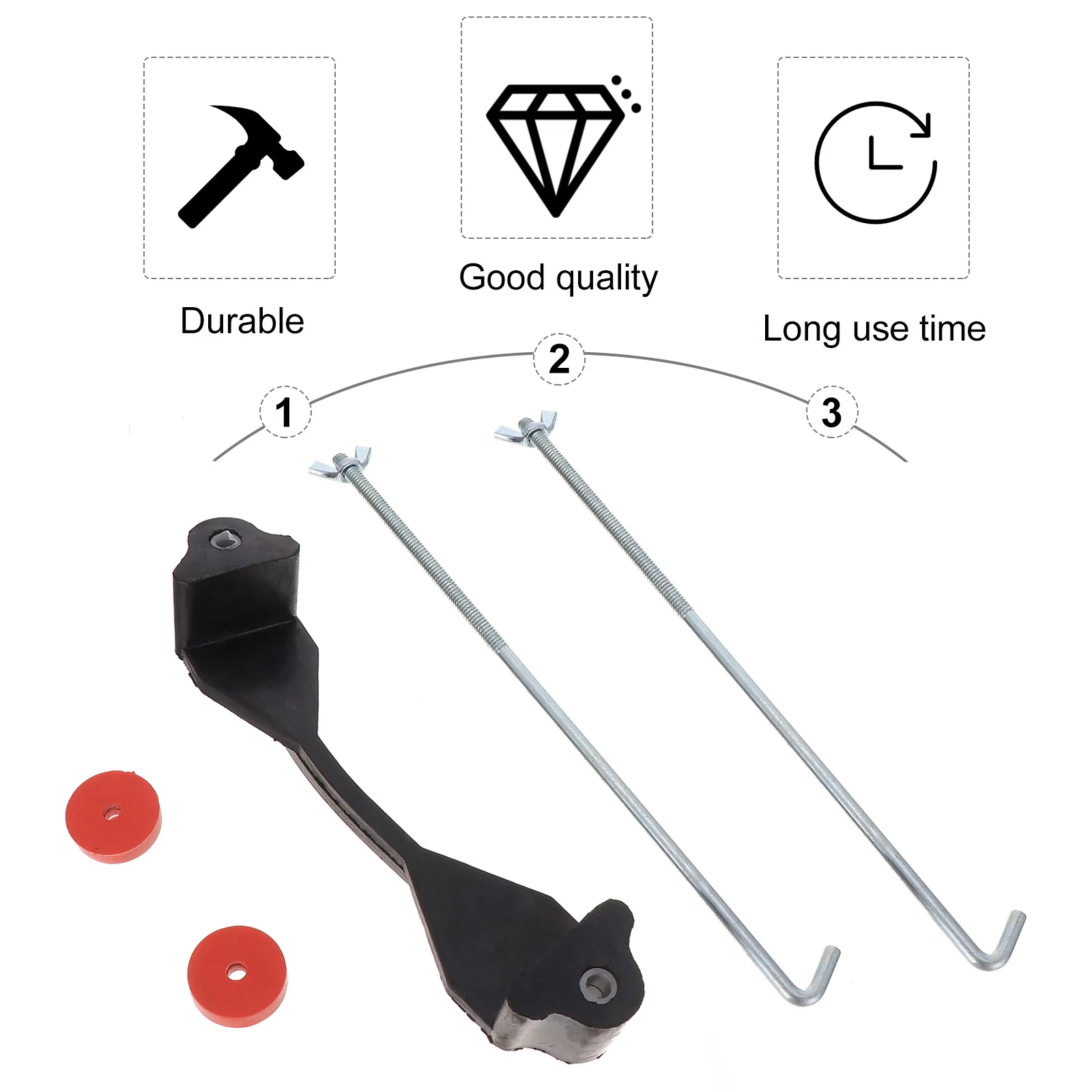 Fixing Bracket Hold Down Universal Car Clamp Rubber Holder Batteries Accessory with Bolts Retaining Tool Part J Hook